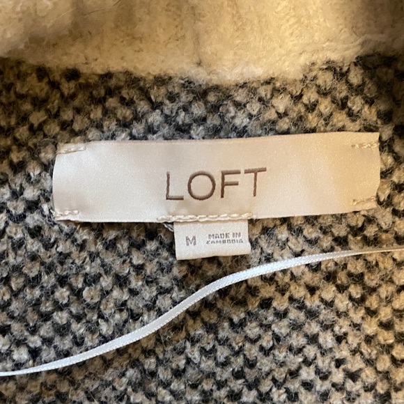 LOFT Leopard print Cardigan in Black and Cream - Picture 2 of 4